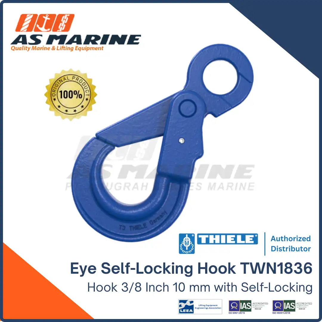 Eye Self-Locking Hook 3/8 Inch 10 mm TWN 1836 THIELE